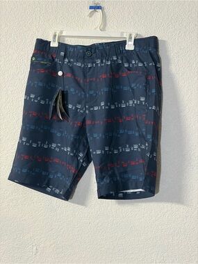 William Murray Golf Performance Blue Suds and Stripes shorts NWT 34w 10“inseam